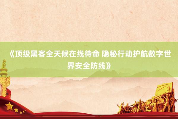 《顶级黑客全天候在线待命 隐秘行动护航数字世界安全防线》