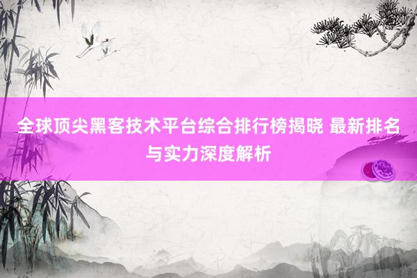 全球顶尖黑客技术平台综合排行榜揭晓 最新排名与实力深度解析