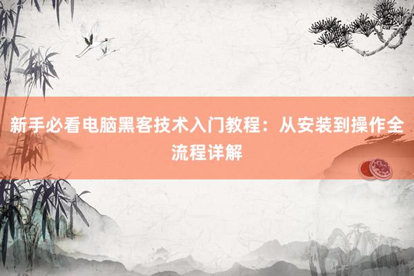 新手必看电脑黑客技术入门教程：从安装到操作全流程详解