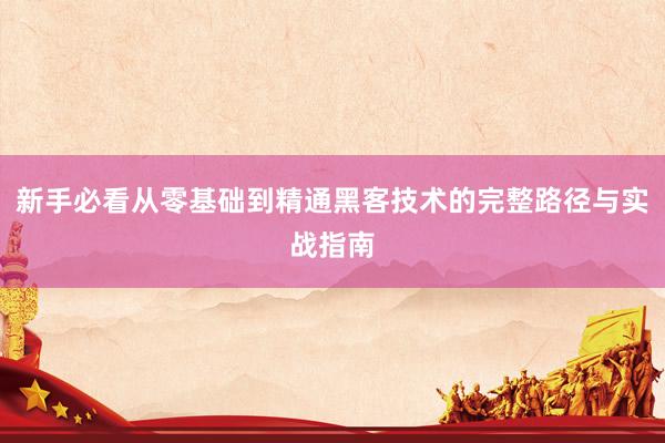 新手必看从零基础到精通黑客技术的完整路径与实战指南